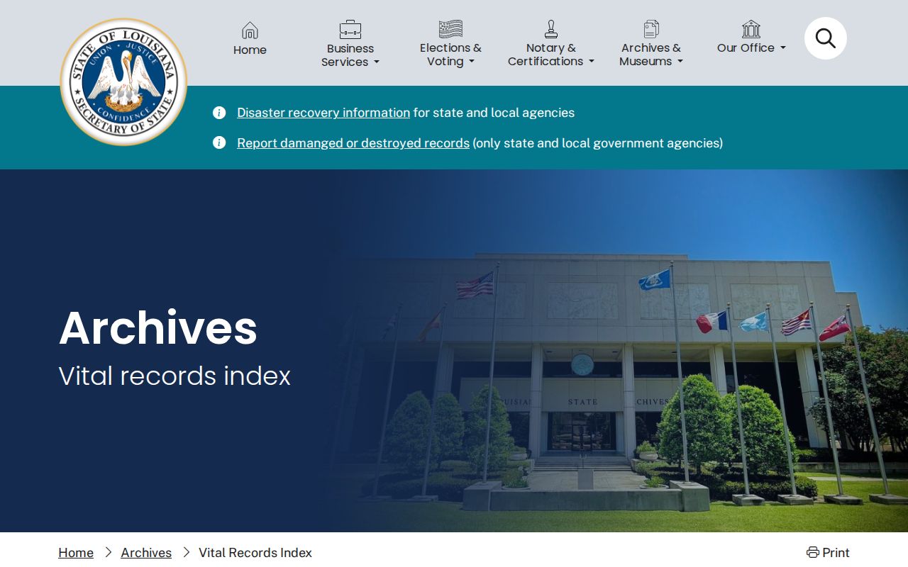 Orleans Parish residents directory historical vital records index